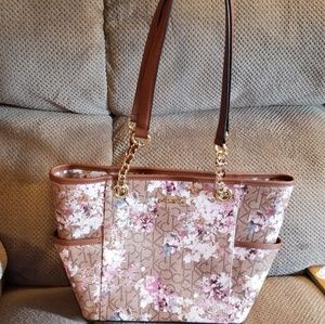 Calvin Klein handbag floral monogram